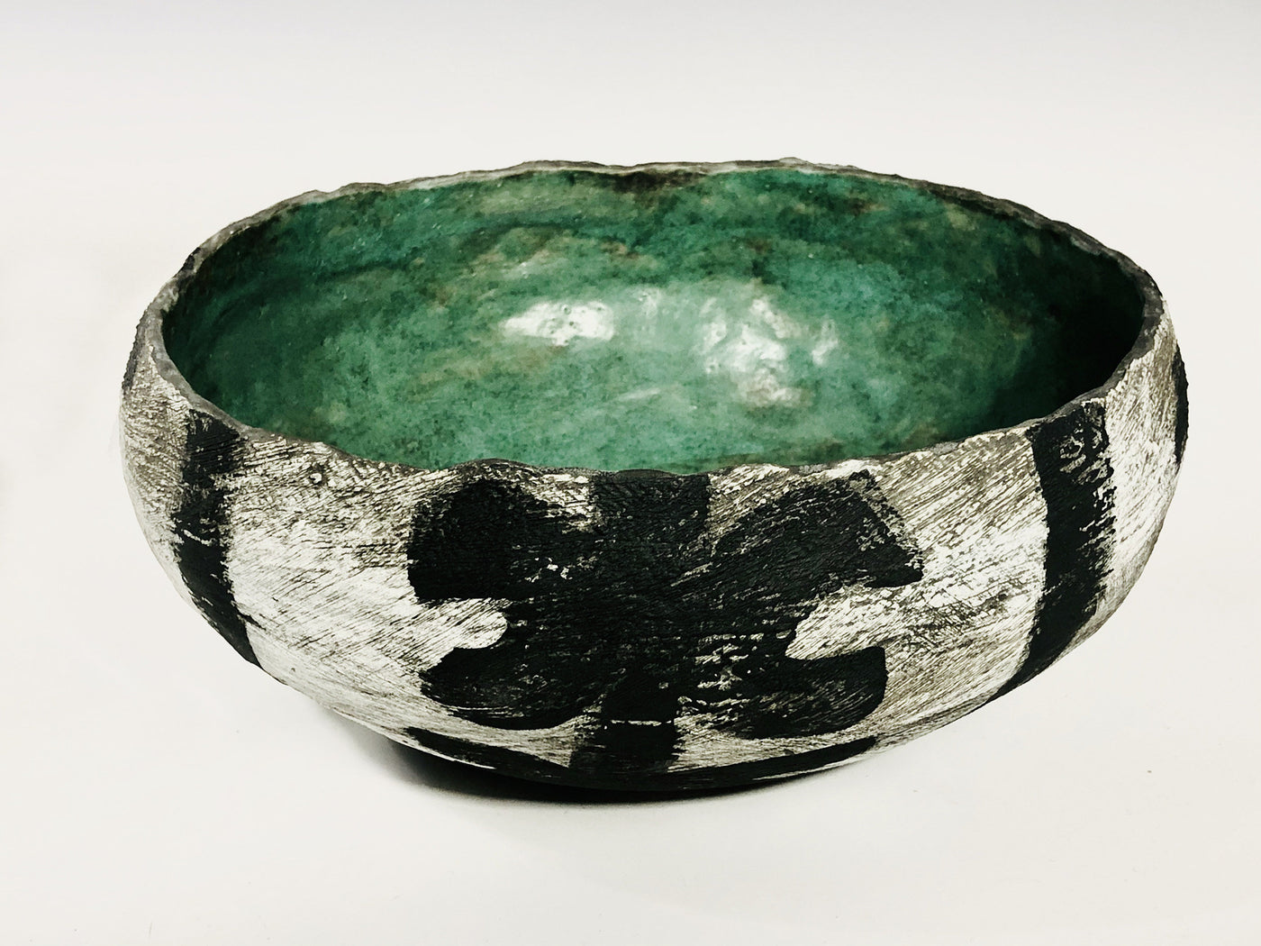 Large Primal Bowl with Turquoise Interior