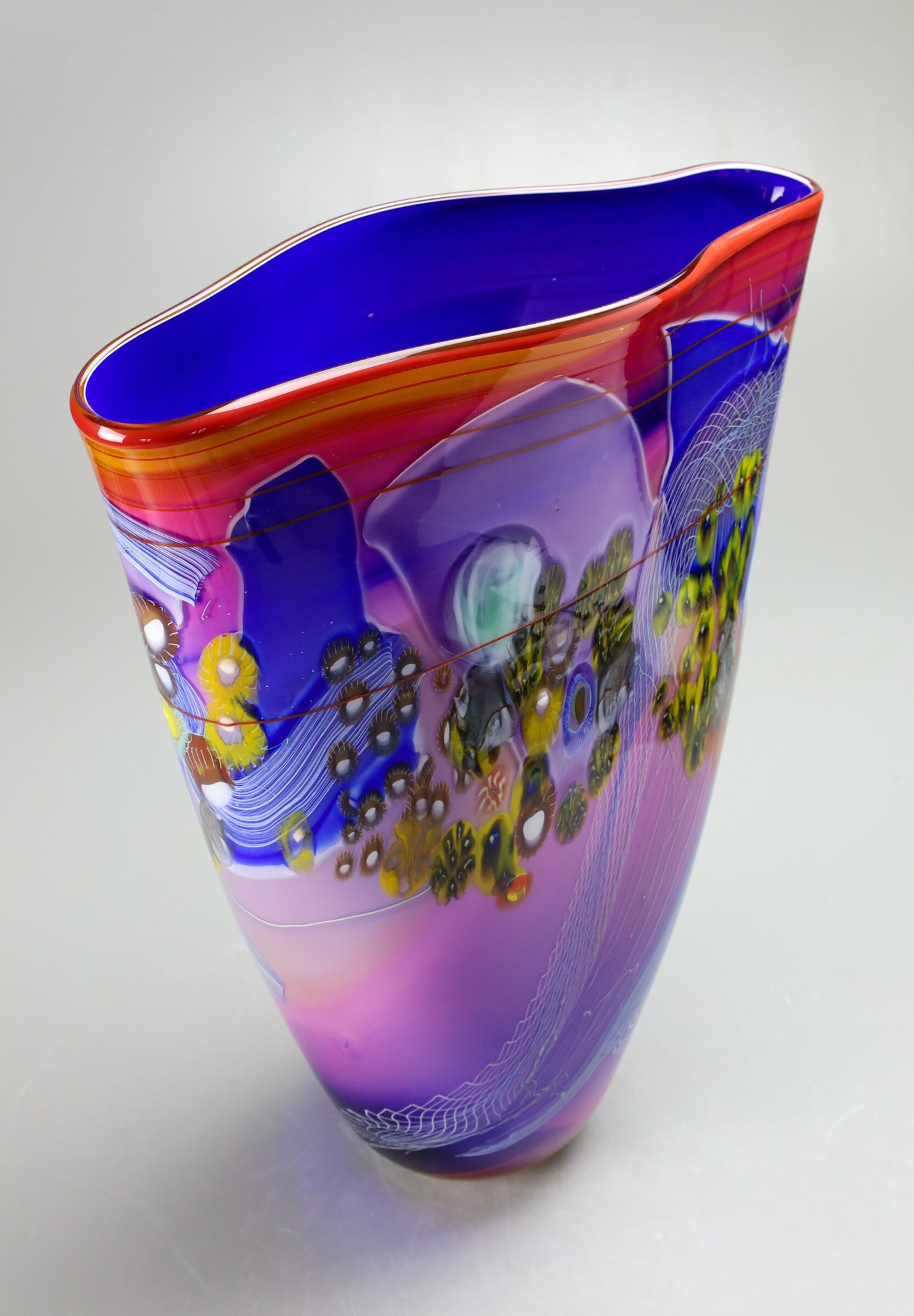 Large Color Field Vessel in Ruby Dream