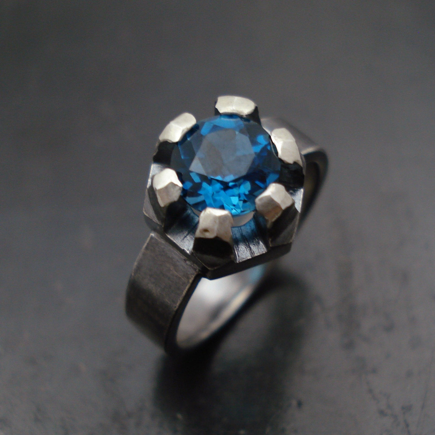 Fortress Ring with Topaz