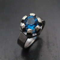 Fortress Ring with Topaz