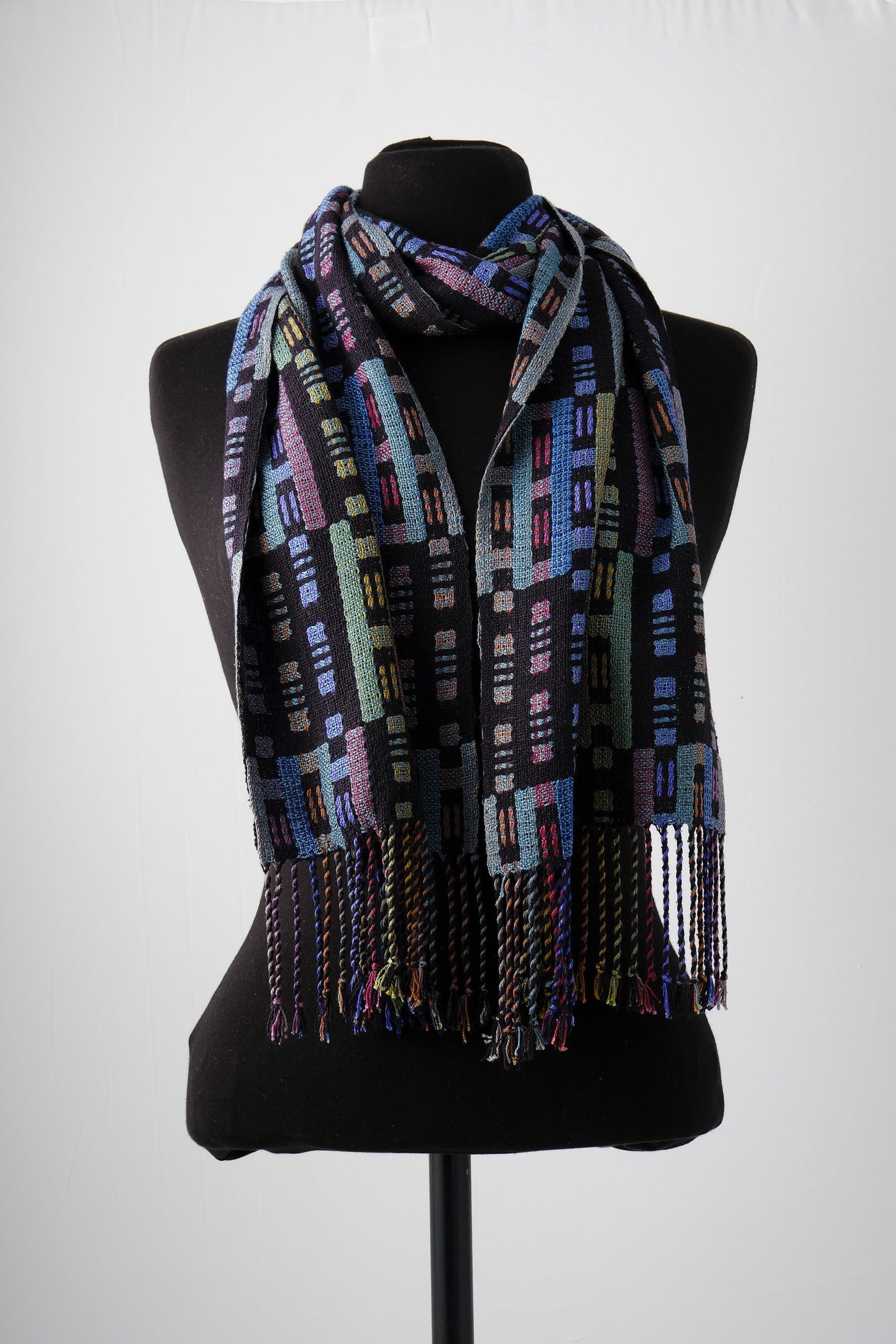 Double Weave Scarf in Dark Colors