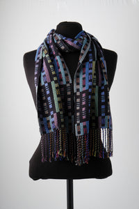 Double Weave Scarf in Dark Colors