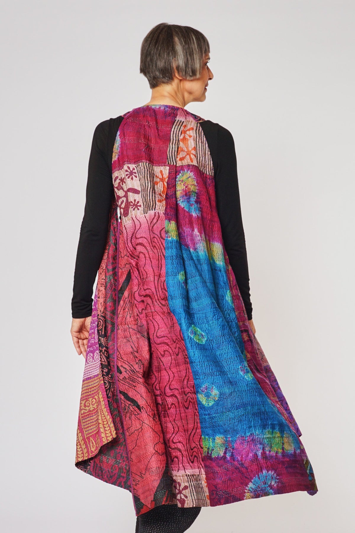 Back Pleated Maxi Vest #3