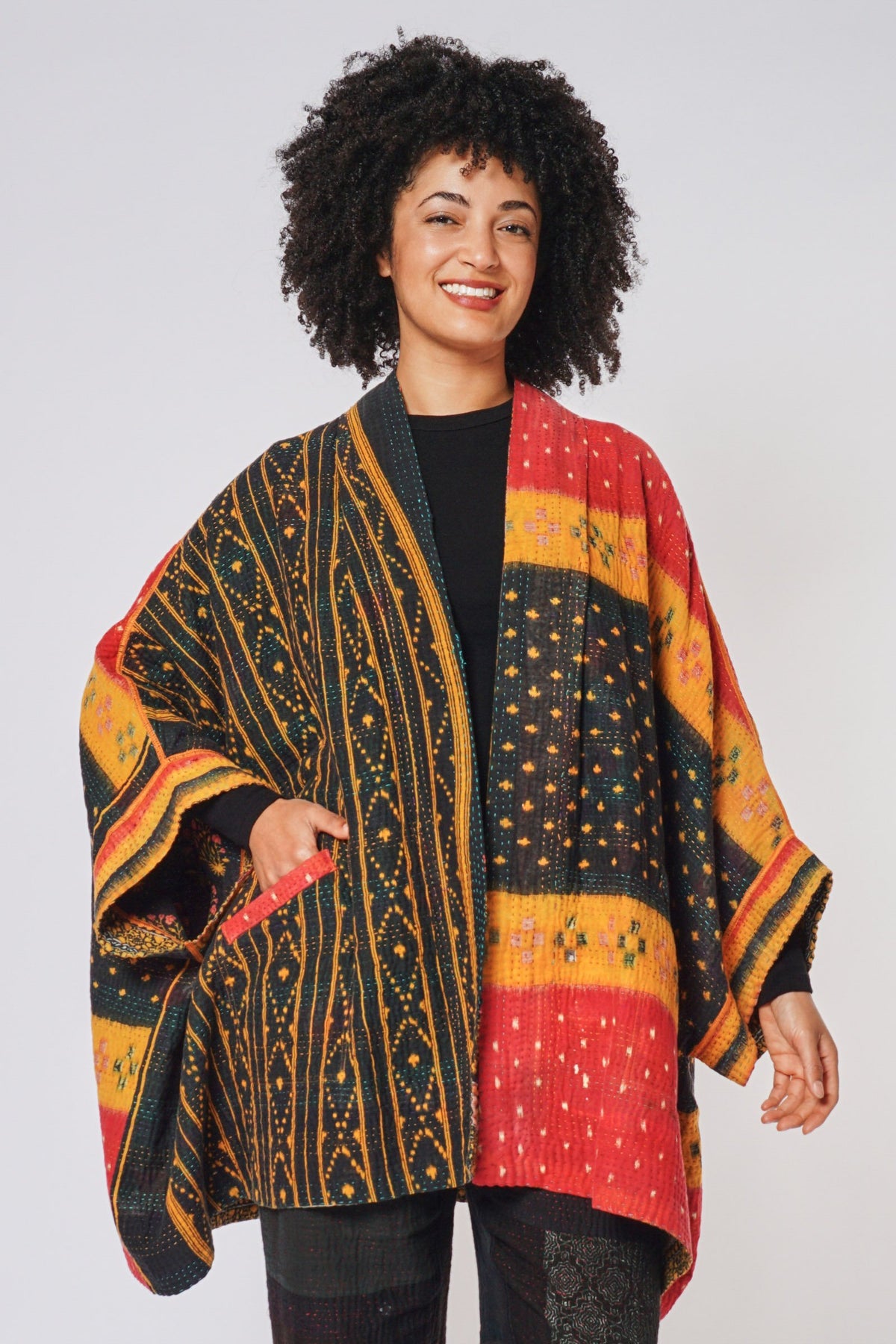 Double Collar Poncho #3