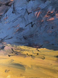 A Murder of Crows Ascending a Cornfield
