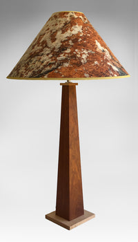Flaming Stone Lamp in Cherry