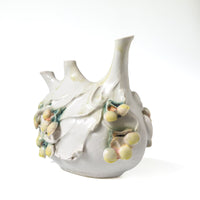 Yellow Cherry 3 Spout Bud Vase