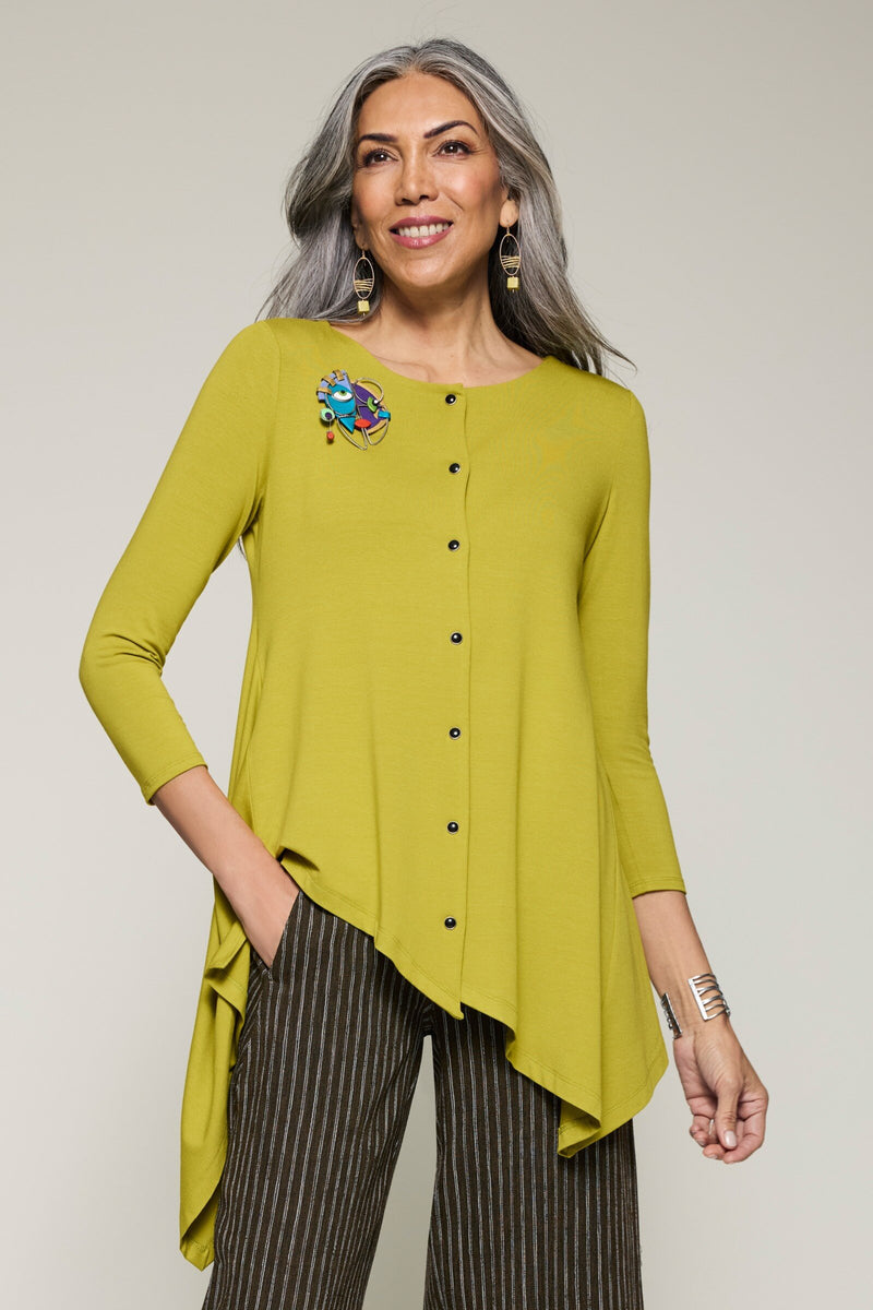Snap-Front Tunic