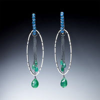Onyx Chain Earrings