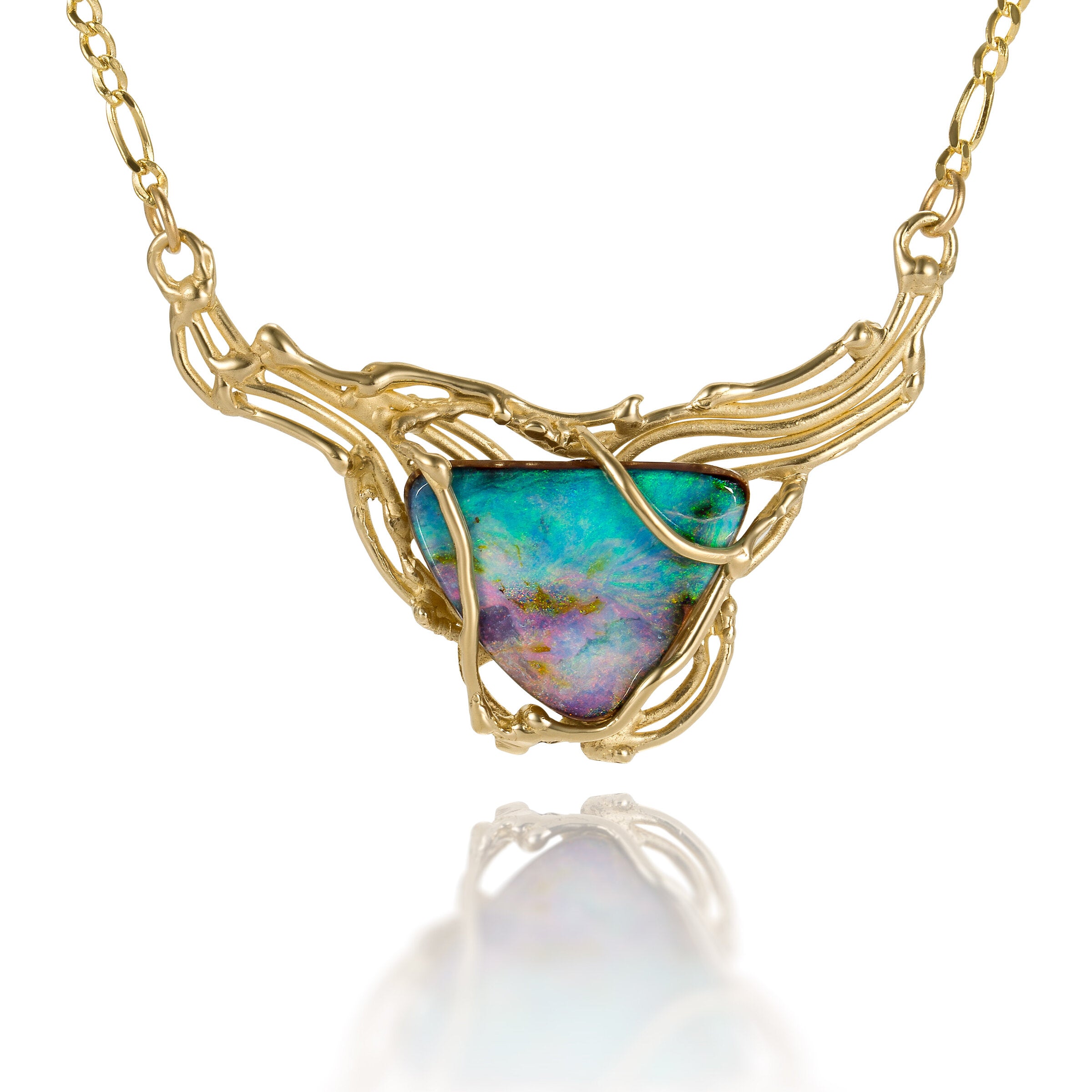 Golden Seascape Necklace | Photo by Berlian Arts