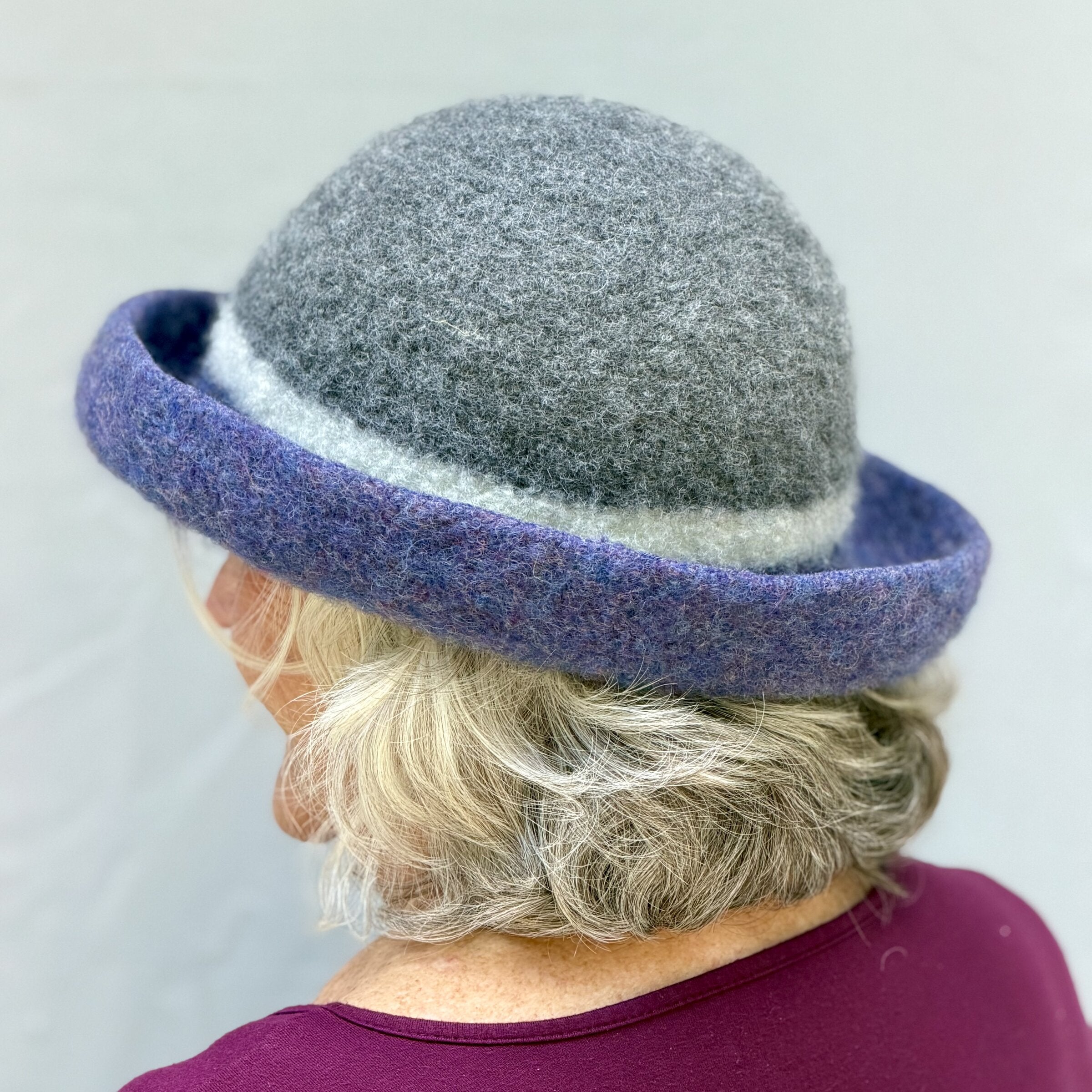 Striped Felt Hat