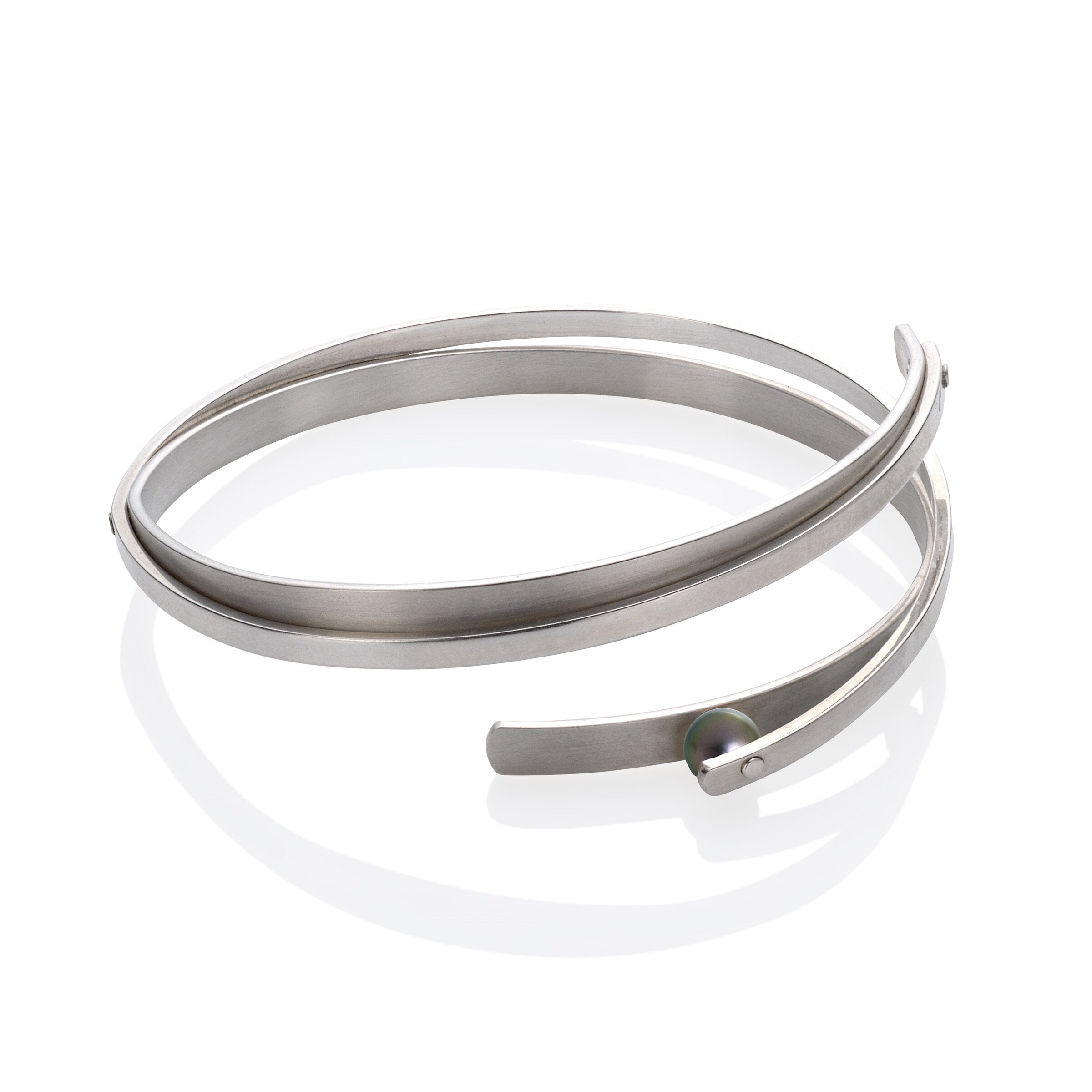 Peacock Pearl, Argentium Silver