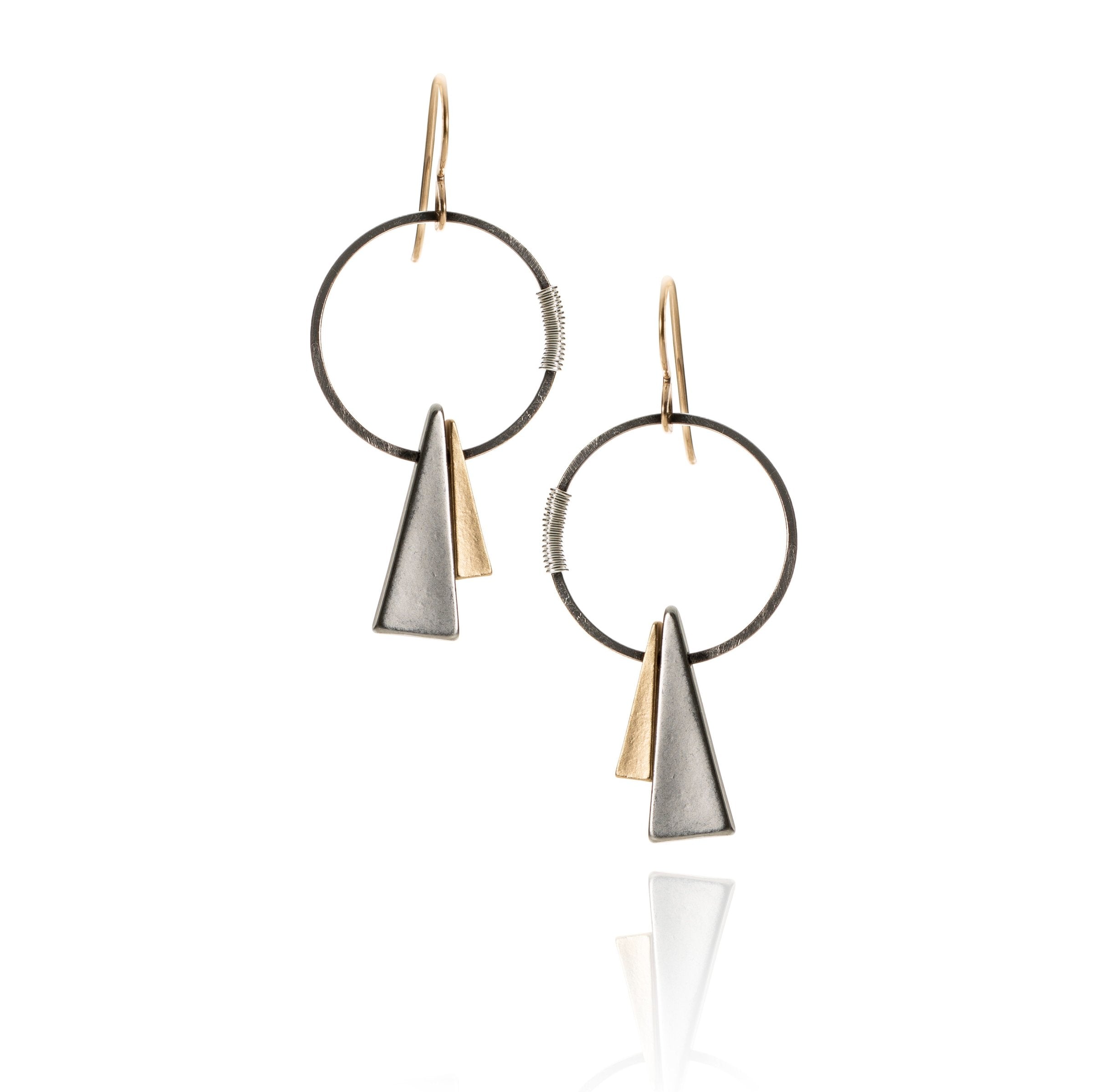 Steel with Silver & Gold Triangles