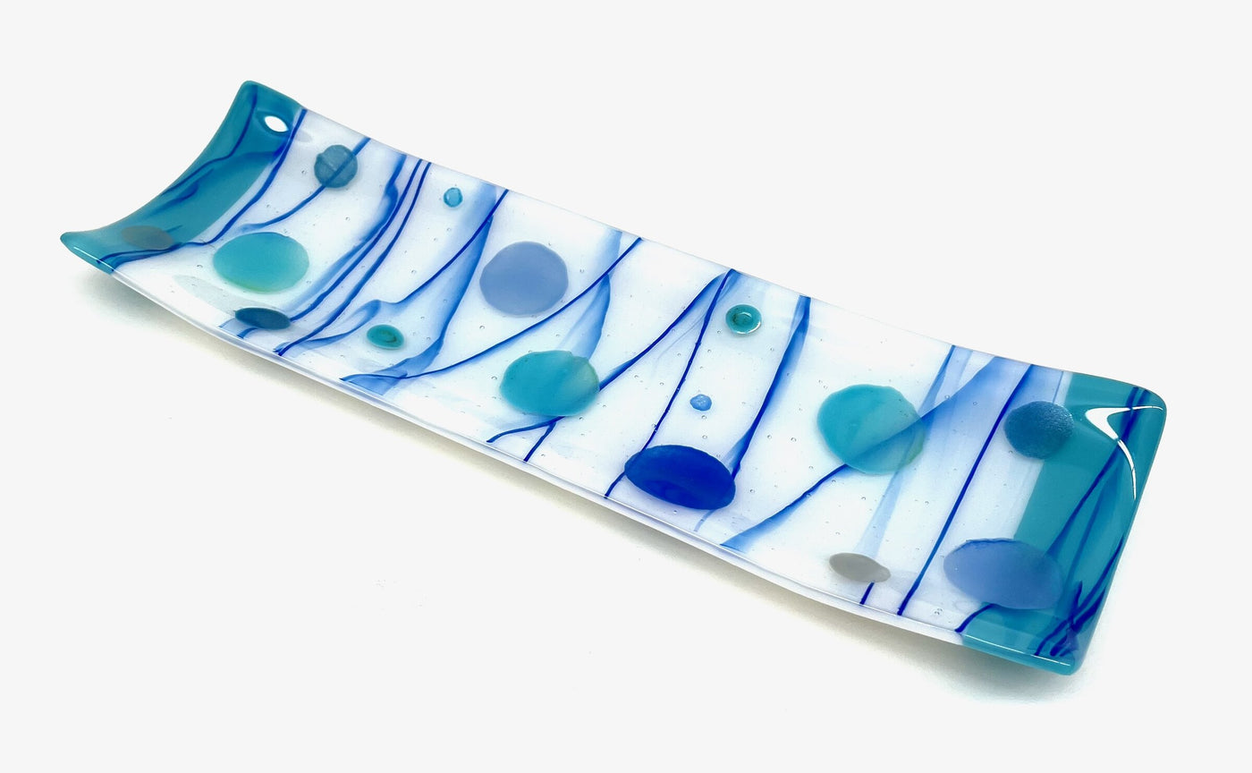 Blue Circles and Lines Tray