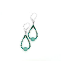 Turquoise & Jade Drop Earrings