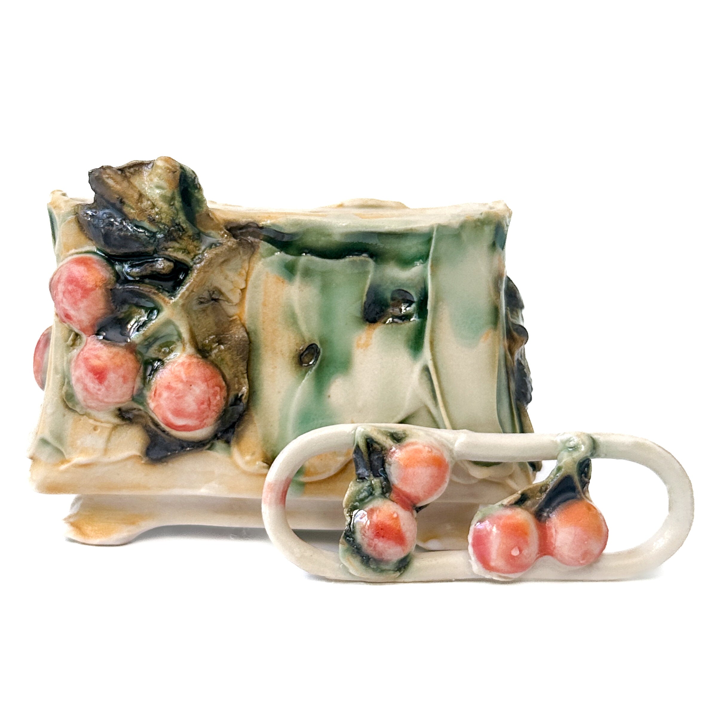 Tiny Cherries Slip Vase