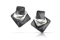 oxidized silver, post back