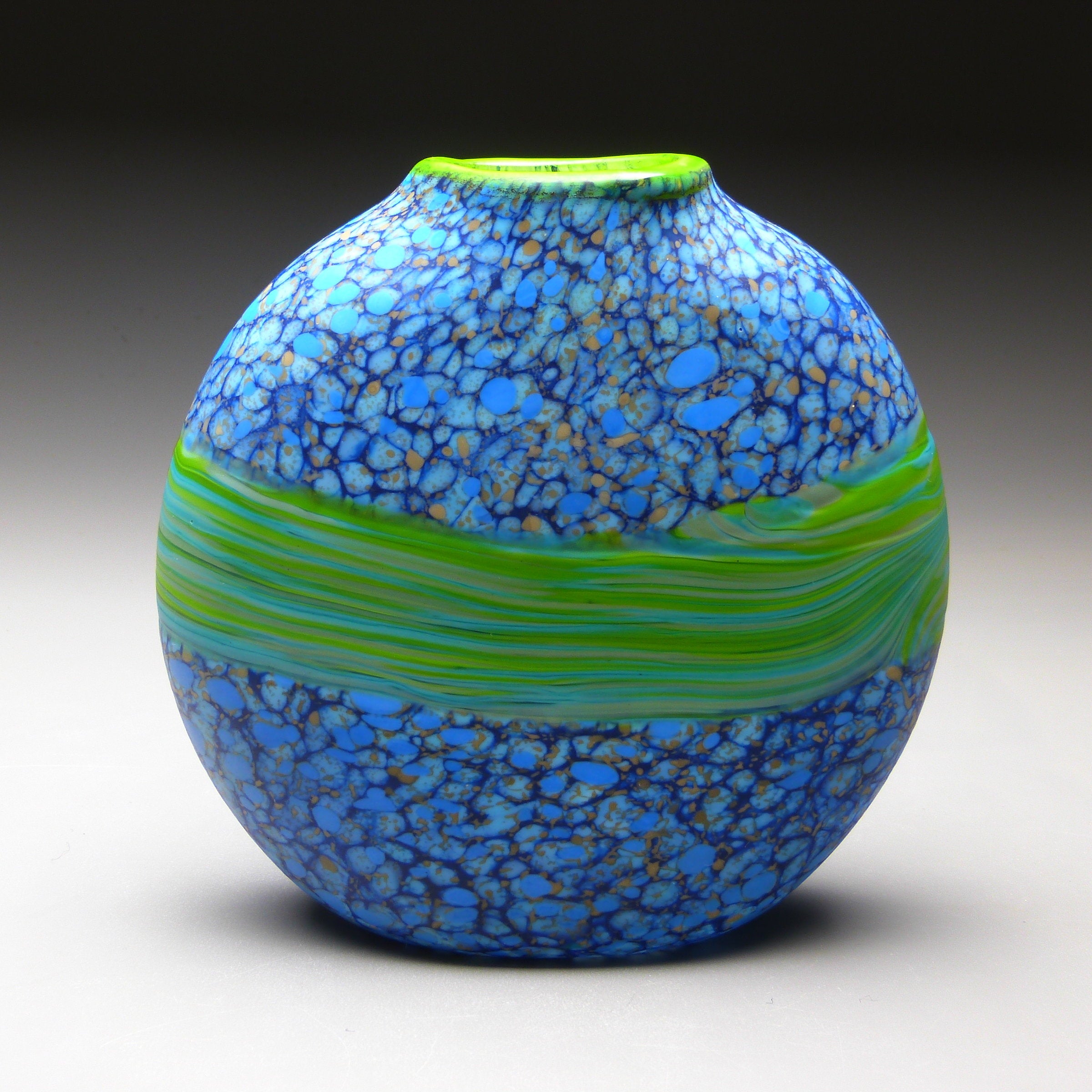 Blue and Green Strata Vase