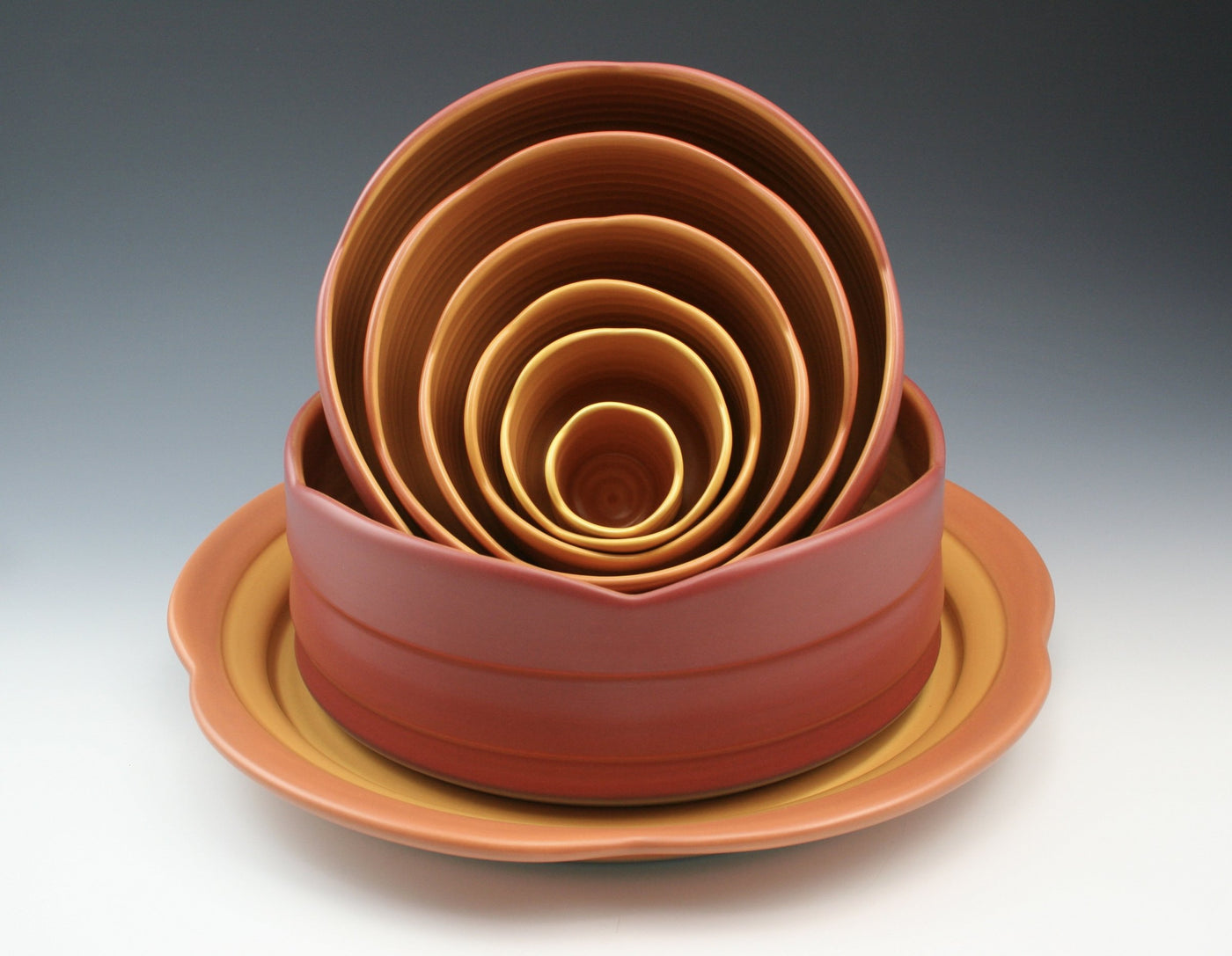 Rojo Delphinium Bowl Set
