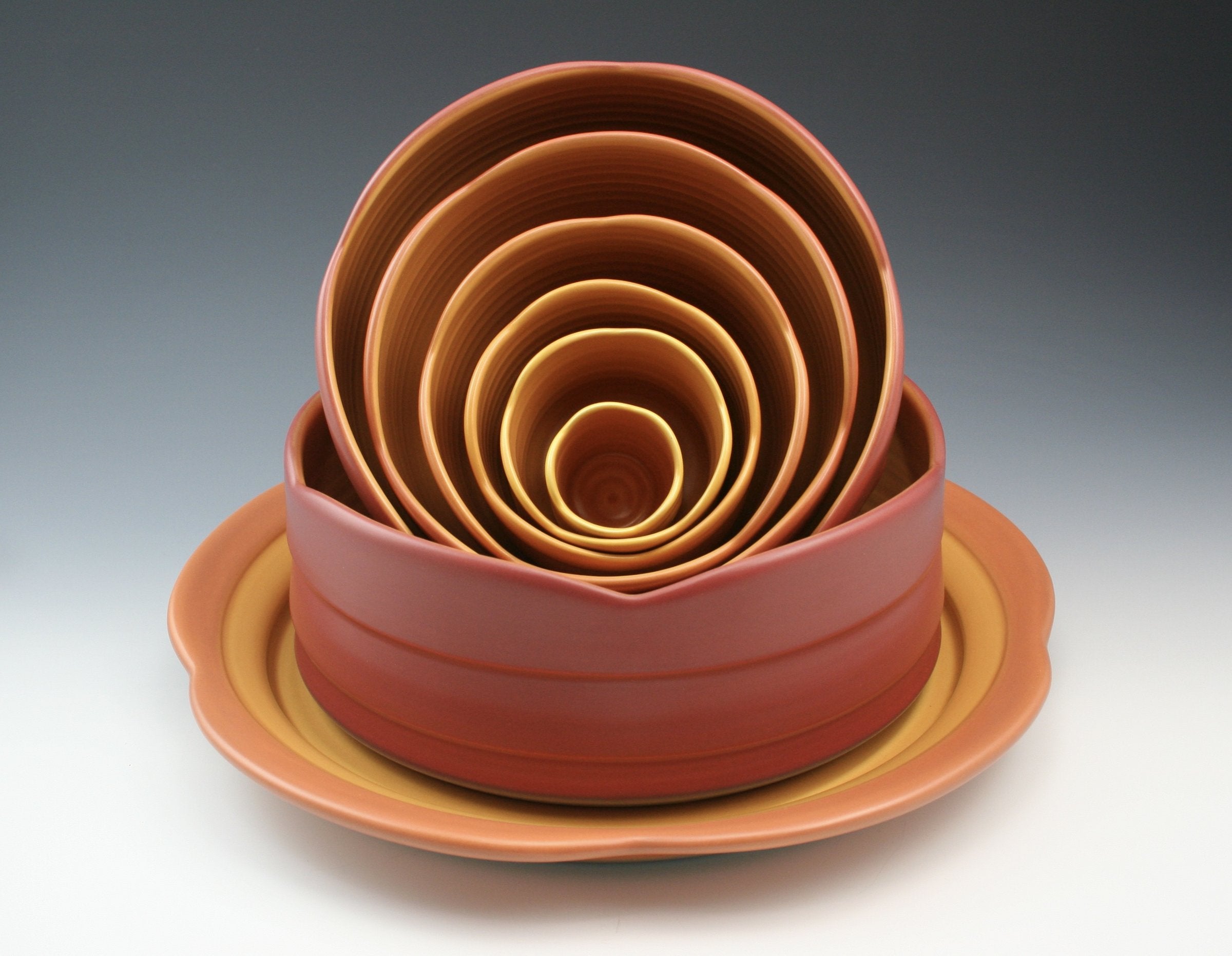Rojo Delphinium Bowl Set