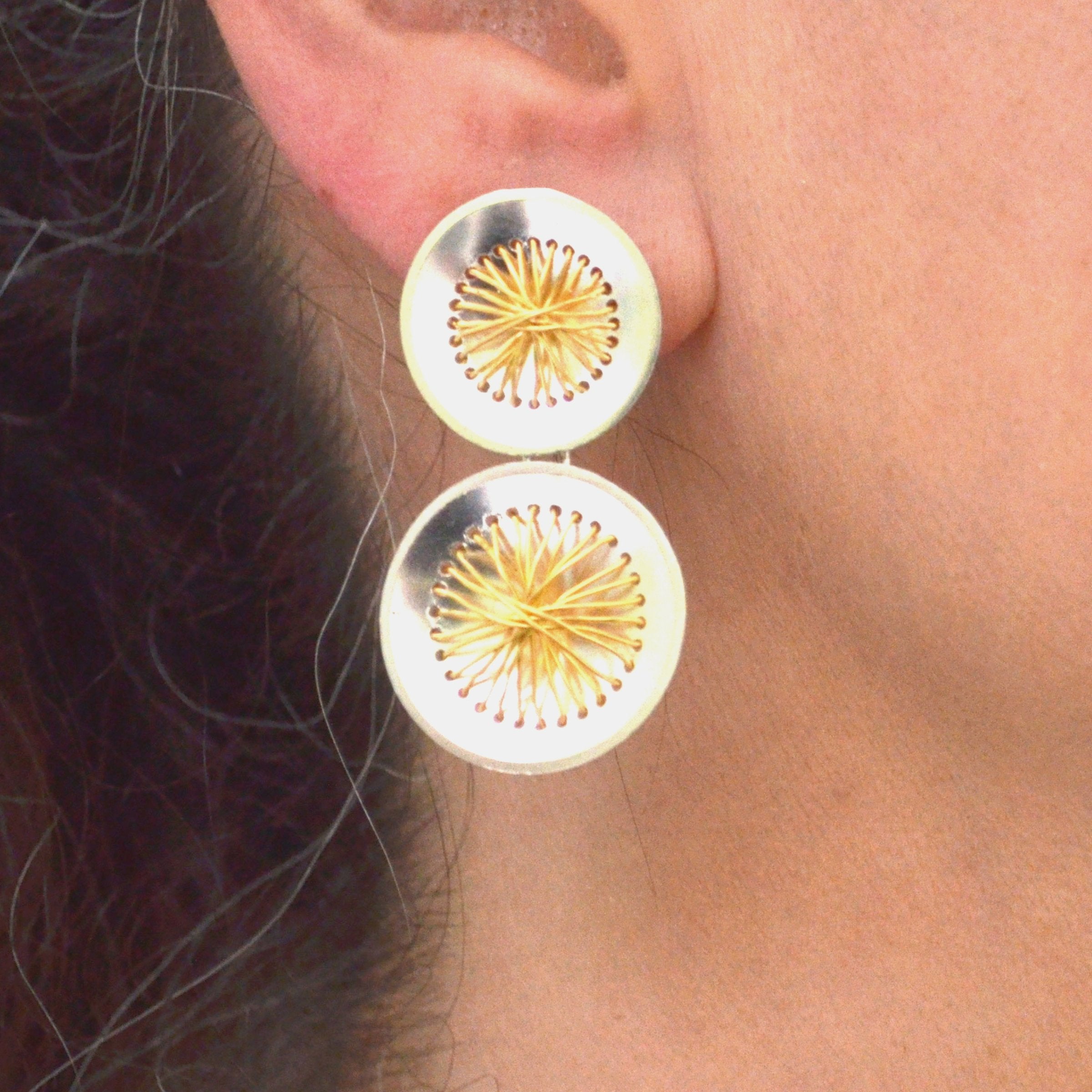 Bright Silver with 22k gold