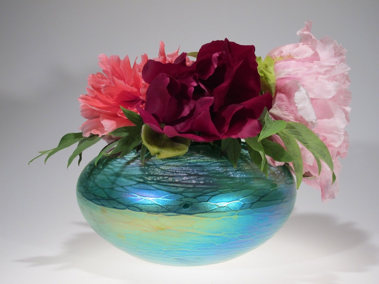 Green Galaxy with Peonies