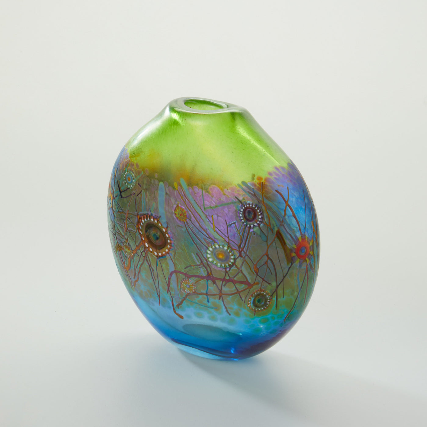 Green & Aqua Calypso Pouch Vase