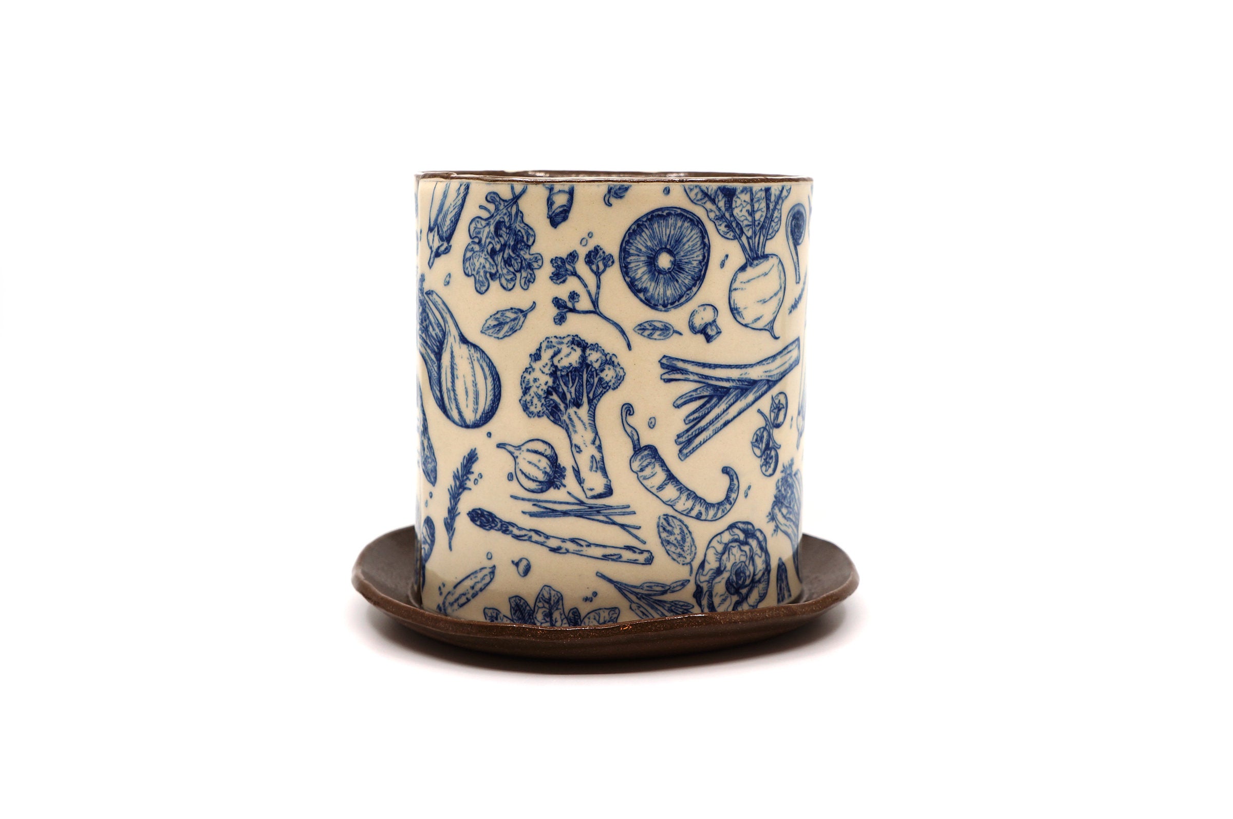 Blue Veggies Medium Planter