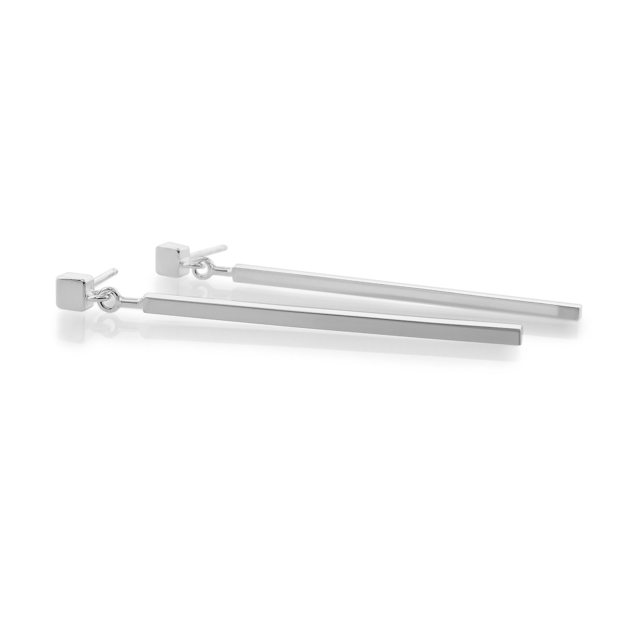 Long Square Bar Earrings