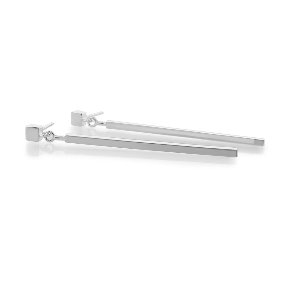 Long Square Bar Earrings