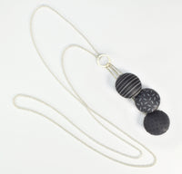 Triple lentil pendant with complete chain
