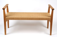 White Oak Danish Cord Bench