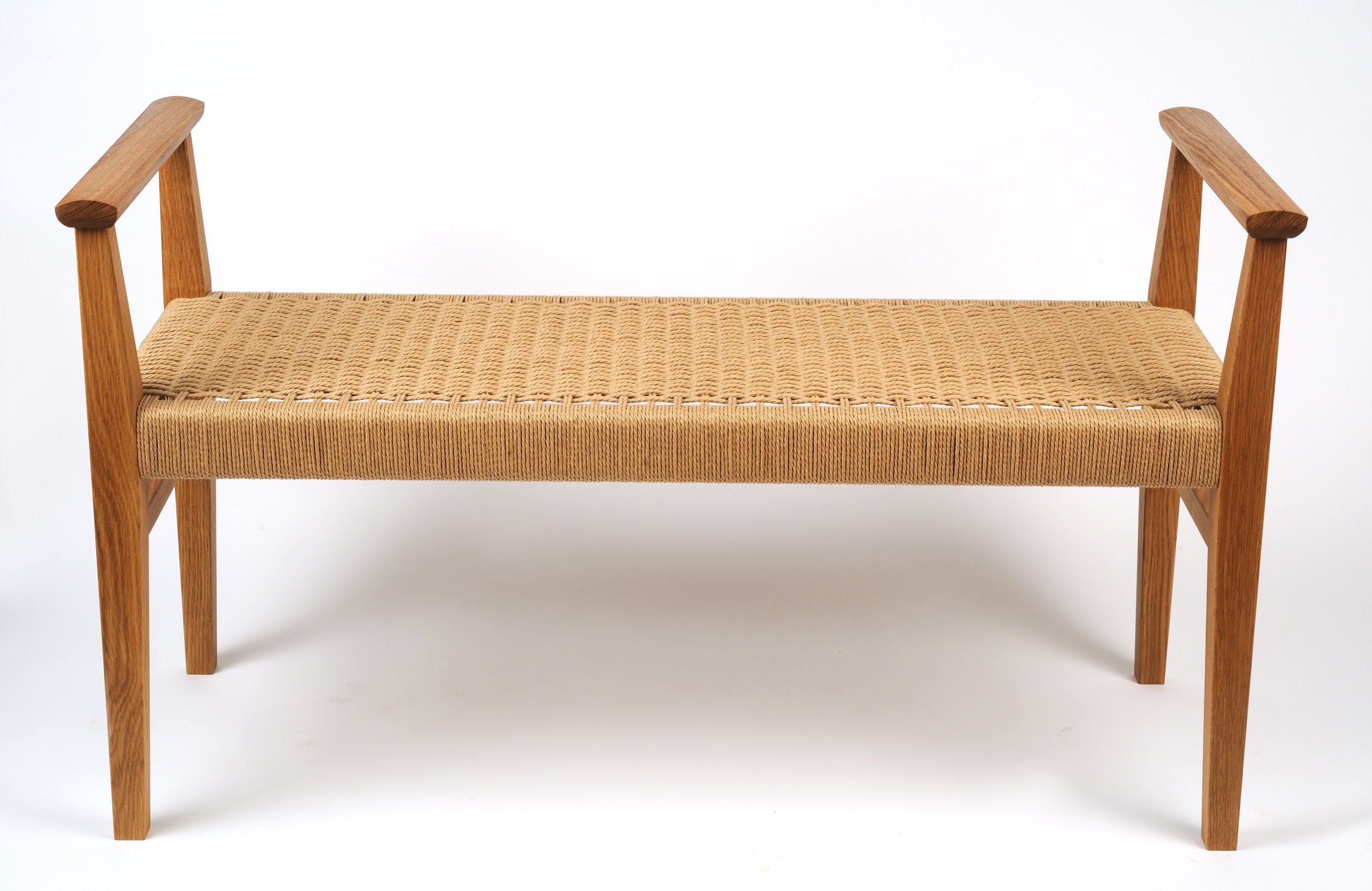White Oak Danish Cord Bench