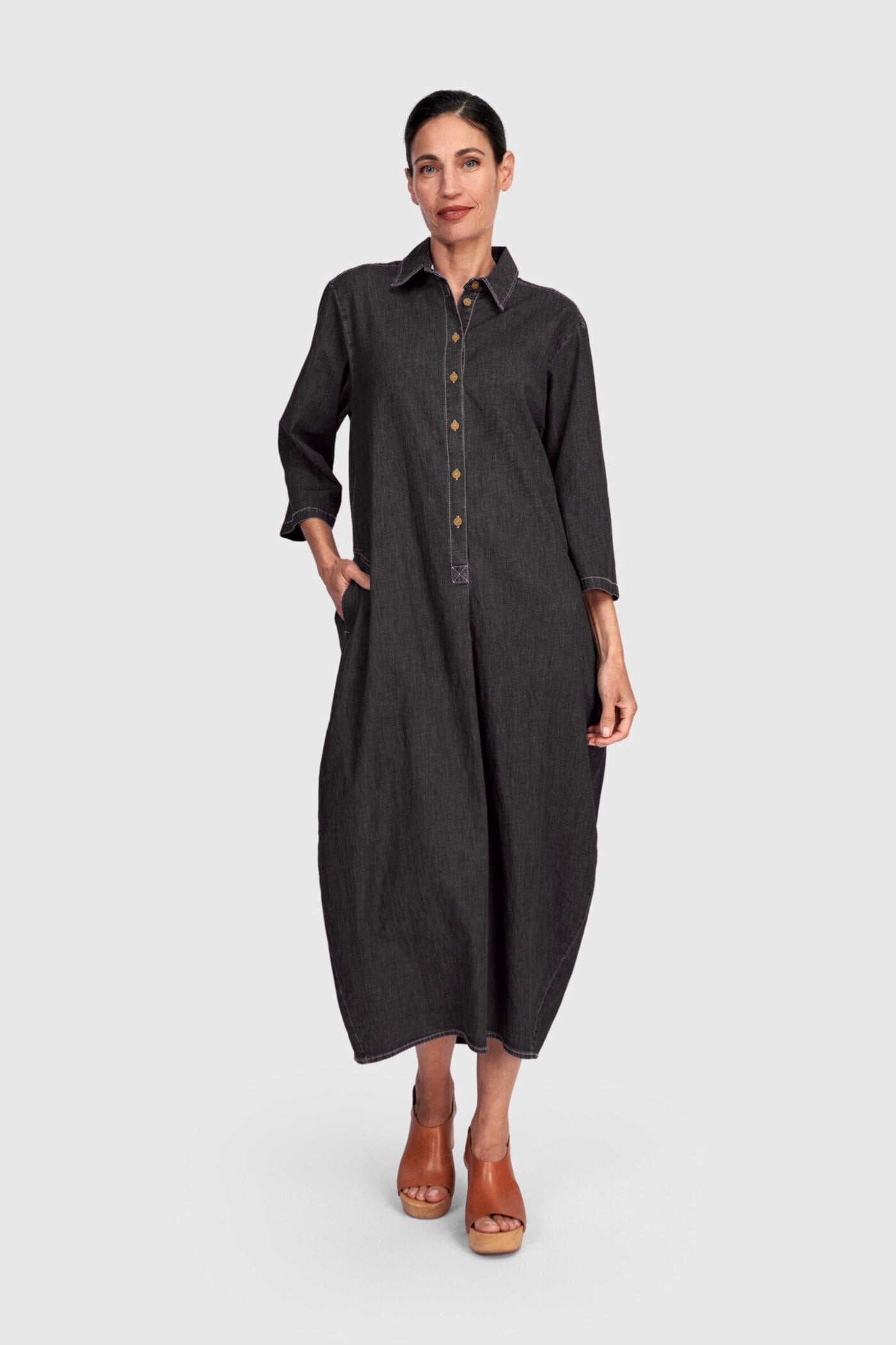 Celine Maxi Shirtdress
