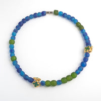 Golden Verdant Glass Necklace