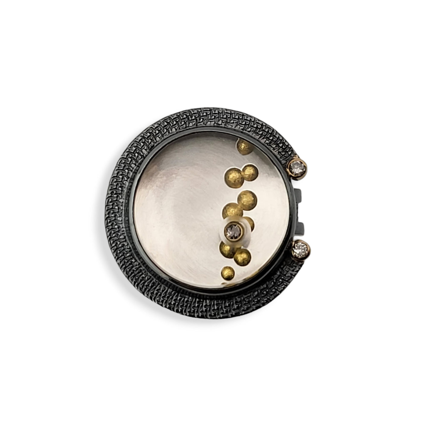 Gold Bubble and Diamond Ring