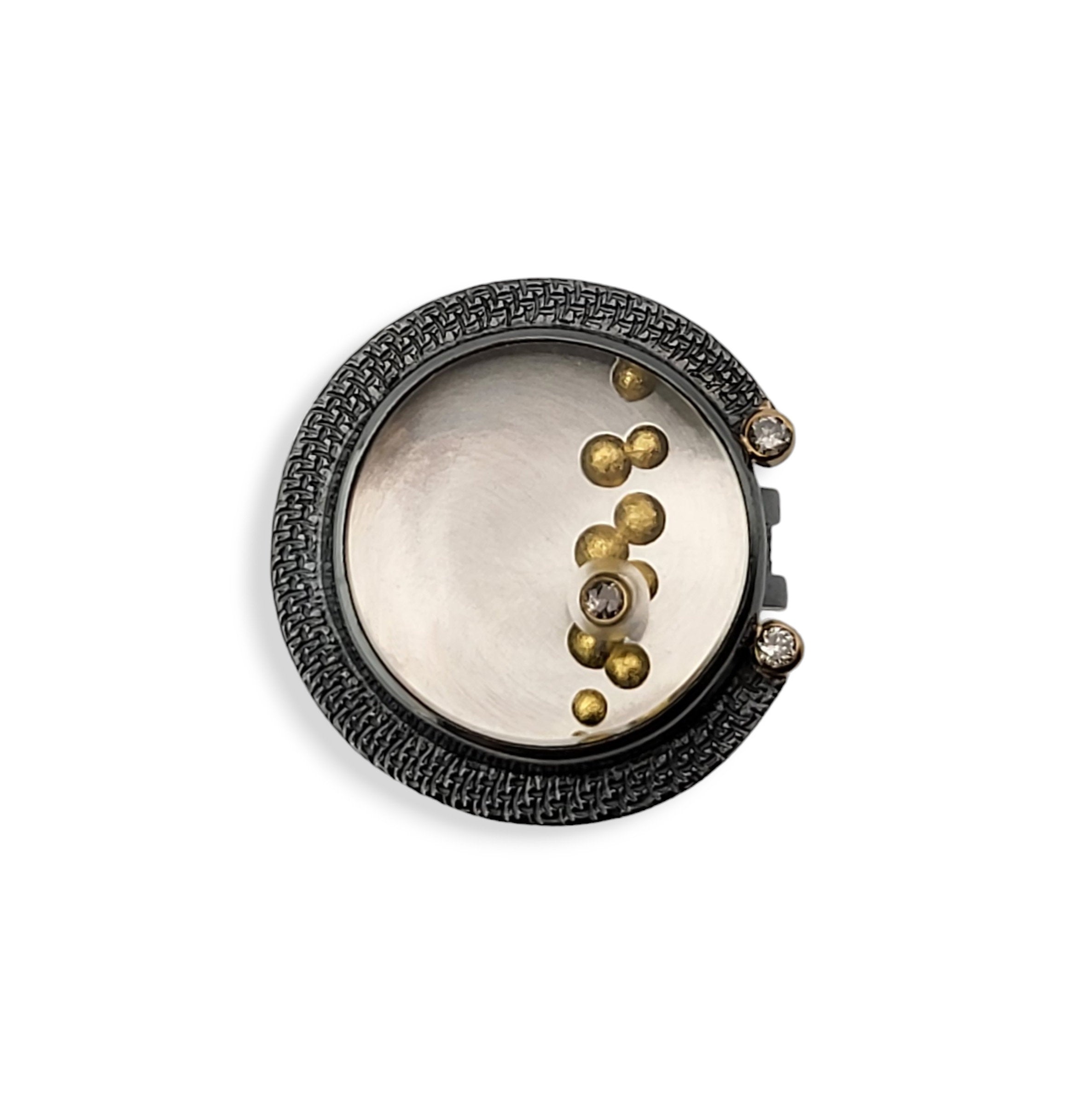 Gold Bubble and Diamond Ring