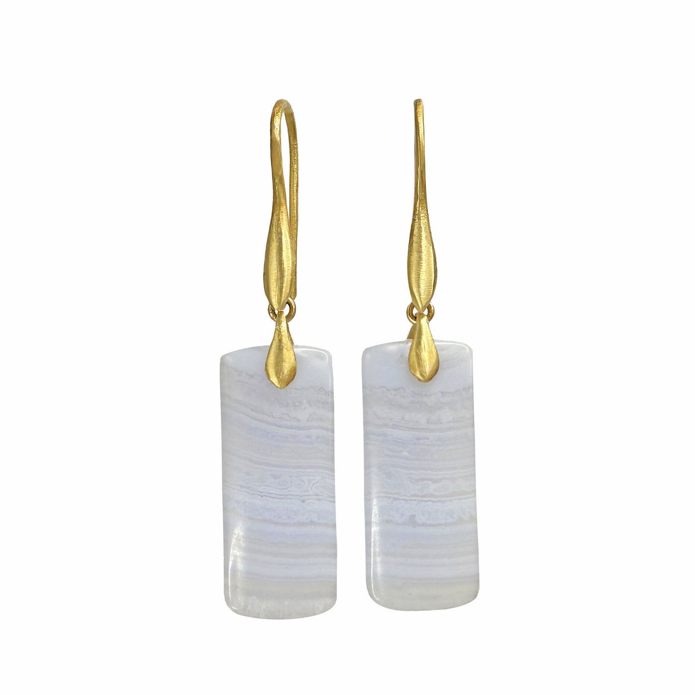 Blue Lace Agate Dancing Earrings
