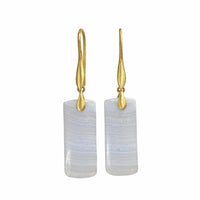 Blue Lace Agate Dancing Earrings