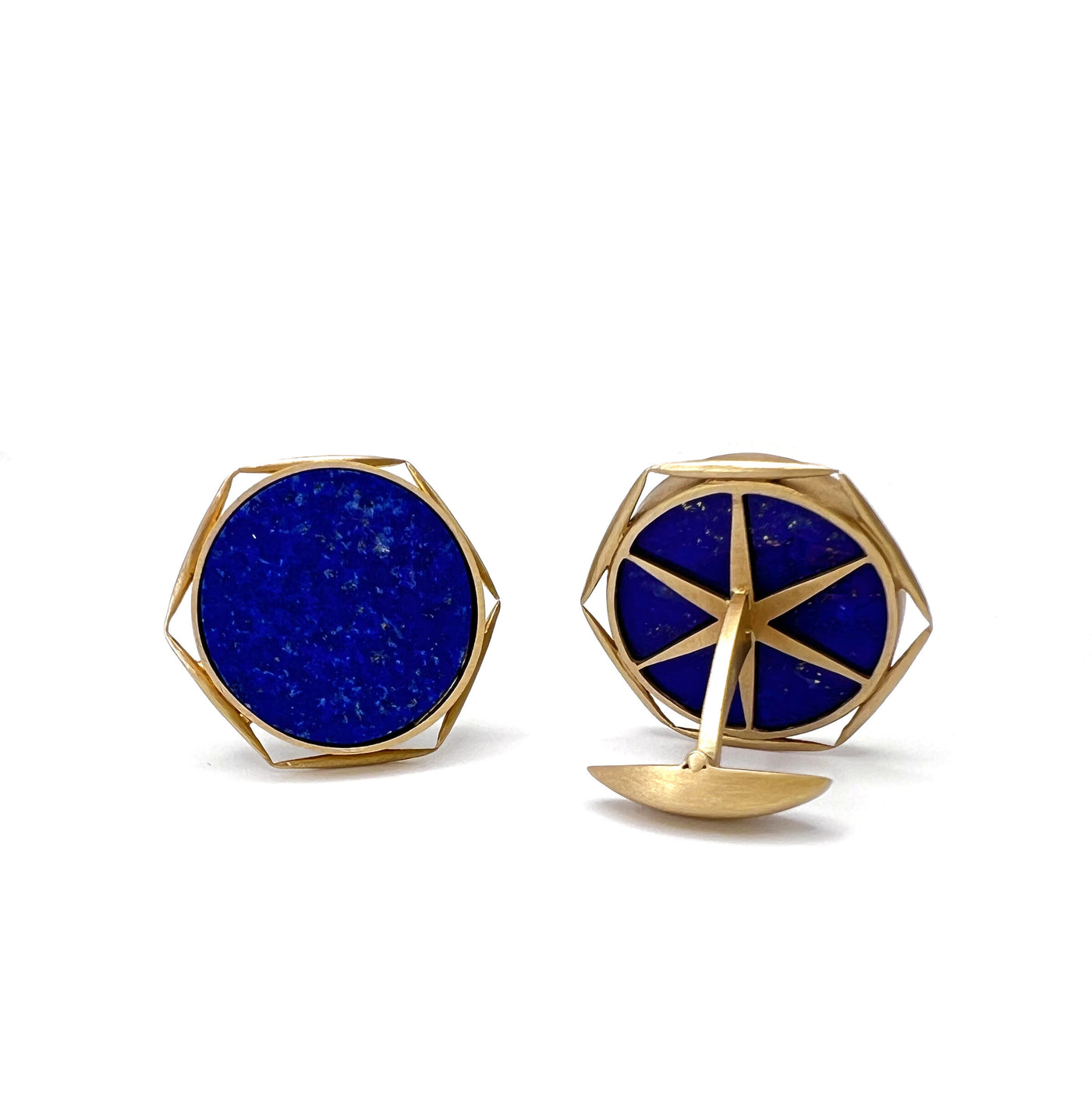 Lapis Leaf Cufflinks