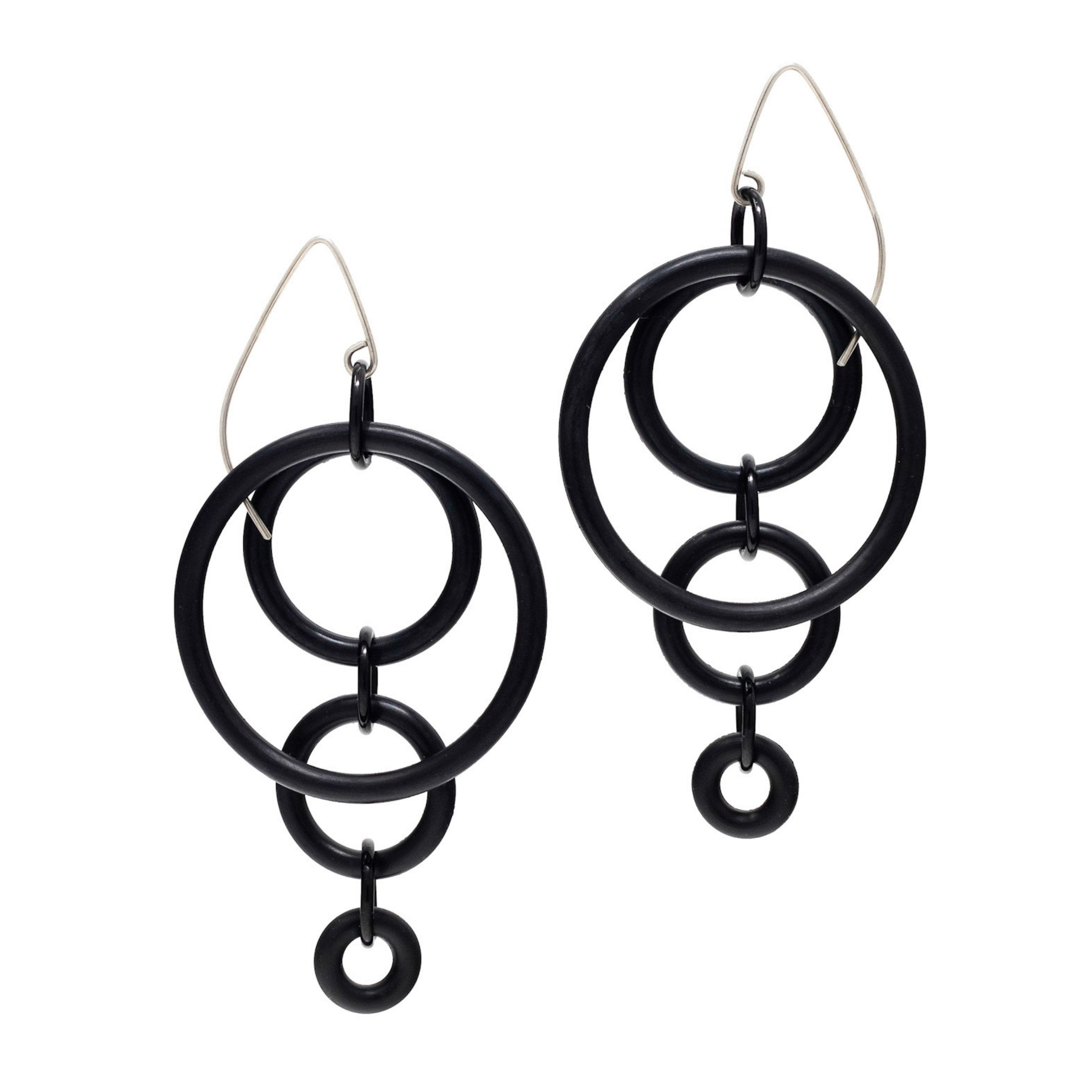 Black Enameled Jump Rings