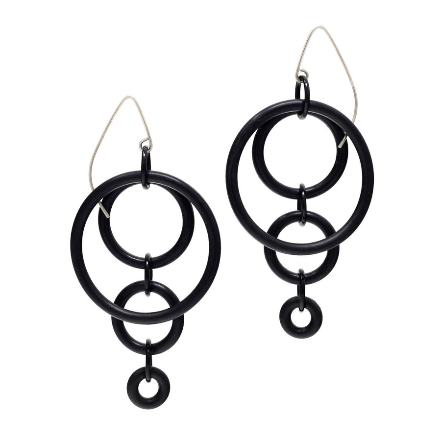Black Enameled Jump Rings