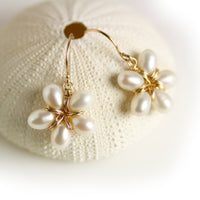 Freshwater Pearl Flower Earrings