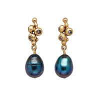 Caldera Midnight Pearl Earrings