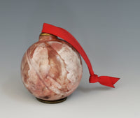Saggar Fired Terra Cotta Globe Ornament 110