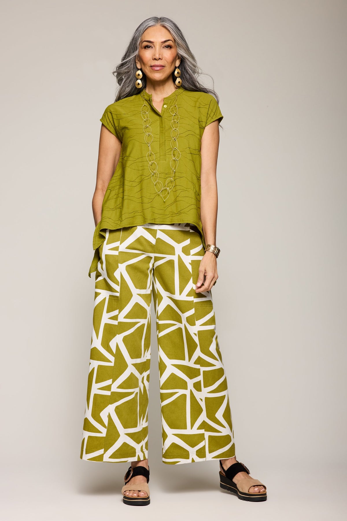 Washed Tencel Linen Cotton Utility Pant