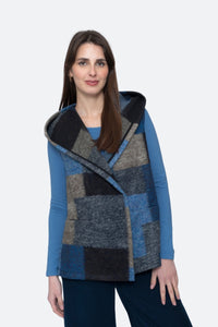 Patchwork Hoodie Vest