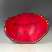 Natural Edge Maple Bowl in Red I