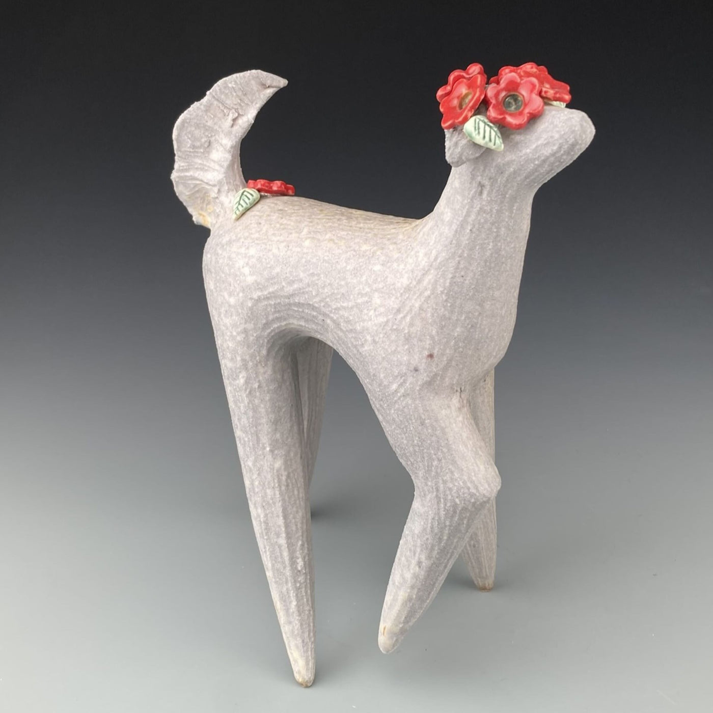 Woodfired Dog with Flowers