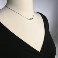 Tube Bar Necklace with Spinning Rings